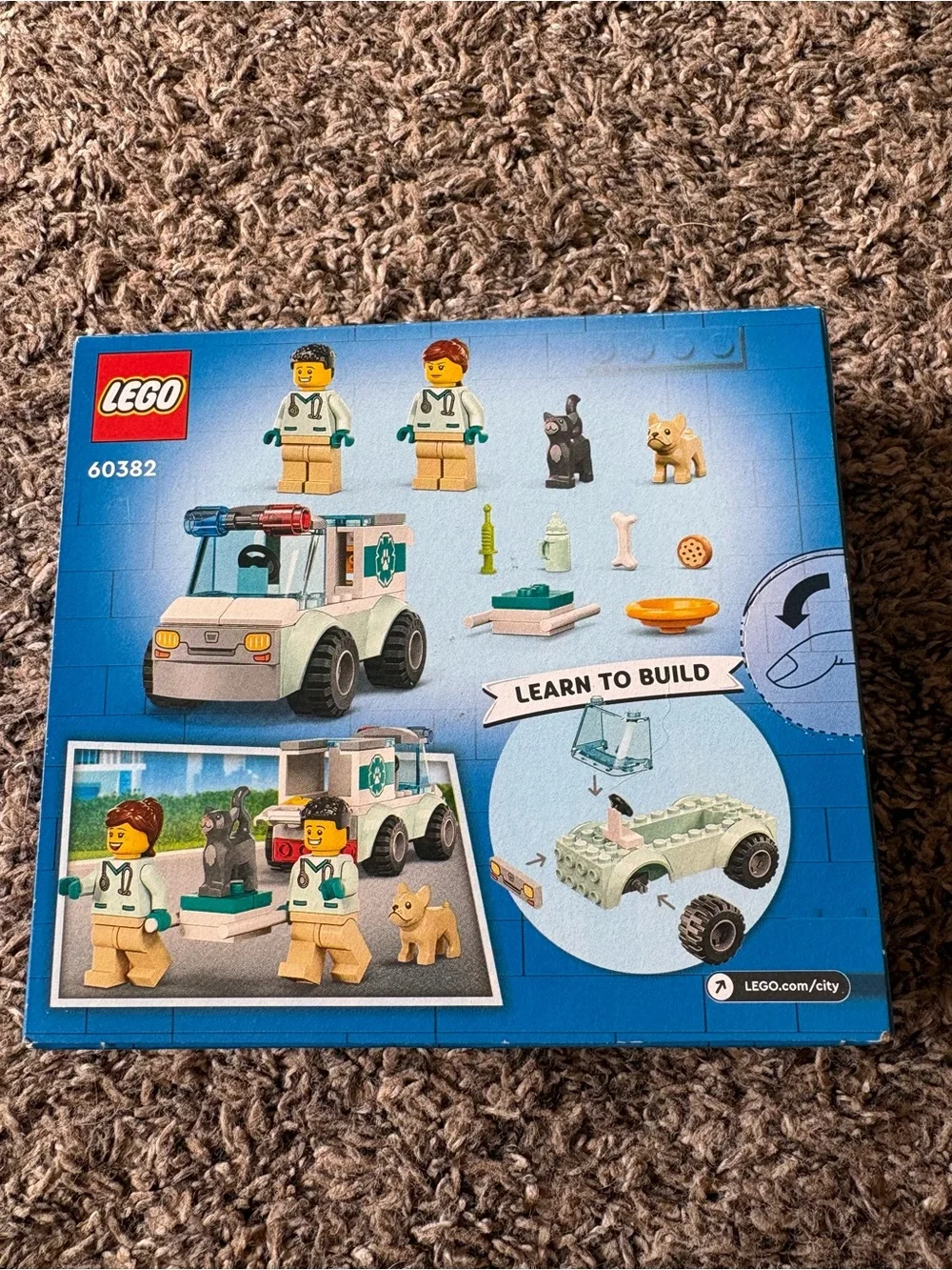 Lego City Vet Van Rescue - White, Light Blue, Blue, Red